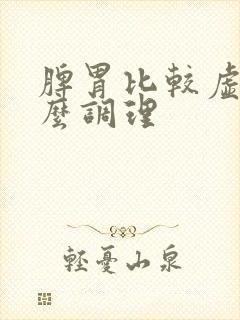 脾胃比较虚弱怎么调理