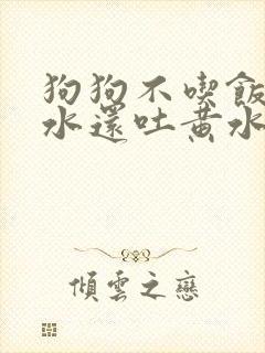 狗狗不吃饭只喝水还吐黄水怎么回事