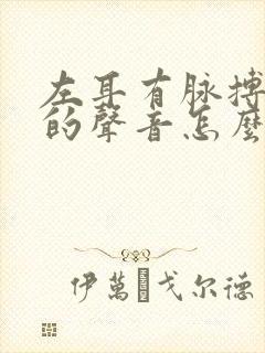 左耳有脉搏跳动的声音怎么办