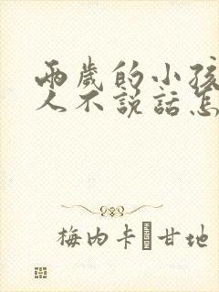 两岁的小孩不理人不说话怎么回事