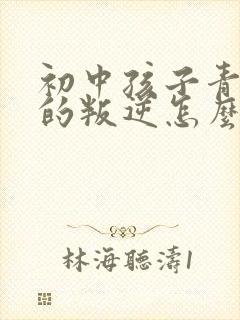 初中孩子青春期的叛逆怎么对待?