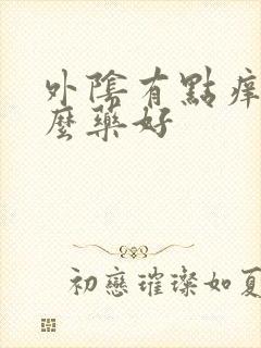 外阴有点痒擦什么药好