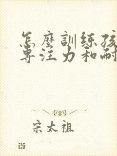 怎么训练孩子的专注力和耐心