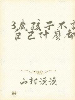 3岁孩子不说话自己什么都懂