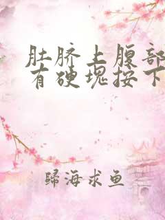 肚脐上腹部正中有硬块按下痛