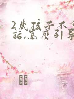 2岁孩子不会说话,怎么引导孩子说话正常