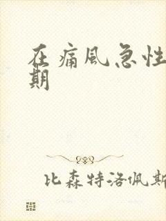 在痛风急性发作期