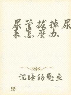 尿管拔掉尿不出来怎么办