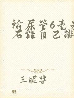 输尿管6毫米结石能自己排出么