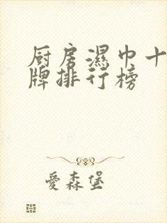 厨房湿巾十大品牌排行榜