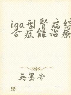 iga型肾病综合症能治疗好吗