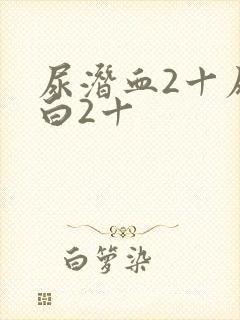 尿潜血2十尿蛋白2十