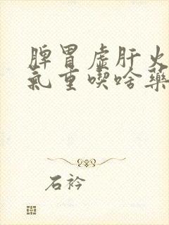 脾胃虚肝火旺湿气重吃啥药