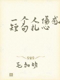 一个人伤感文案短句扎心