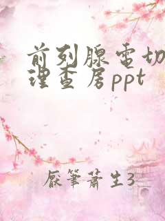 前列腺电切的护理查房ppt