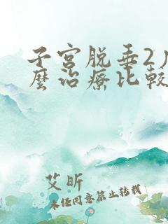 子宫脱垂2度怎么治疗比较好