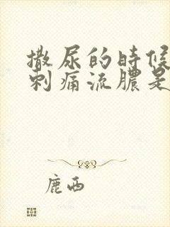 撒尿的时候尿道刺痛流脓是什么原因