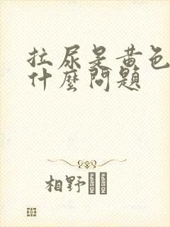 拉尿是黄色的是什么问题