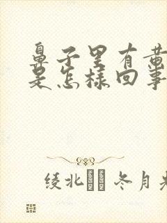 鼻子里有黄鼻涕是怎样回事