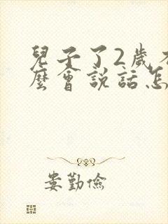 儿子了2岁不怎么会说话怎么办