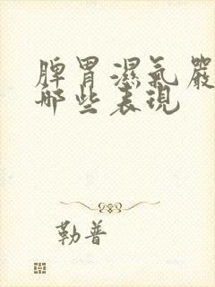 脾胃湿气严重有哪些表现