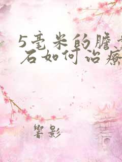 5毫米的胆囊结石如何治疗