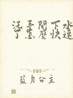 洗手间下水道堵了怎么快速疏通