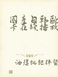 国产日韩欧美不卡在线播放