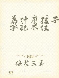 为什么孩子对数字记不住