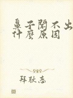 鼻子闻不出味道什么原因