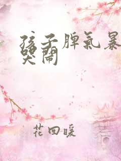 孩子脾气暴躁爱哭闹