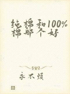 纯棉和100%棉哪个好