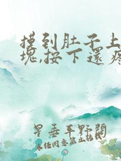 摸到肚子上有硬块,按下还疼?