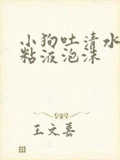 小狗吐清水带着粘液泡沫