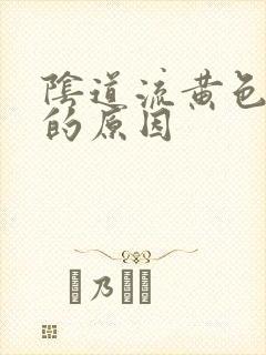 阴道流黄色液体的原因