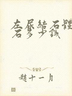 左尿结石体外碎石多少钱