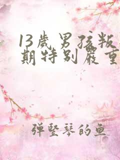 13岁男孩叛逆期特别严重怎么办