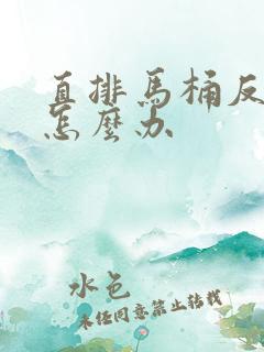 直排马桶反臭味怎么办