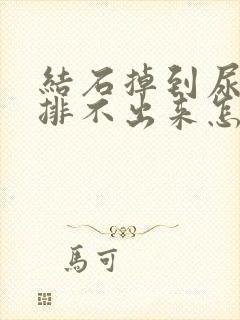 结石掉到尿道里排不出来怎么办