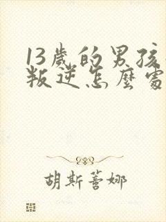 13岁的男孩子叛逆怎么处理