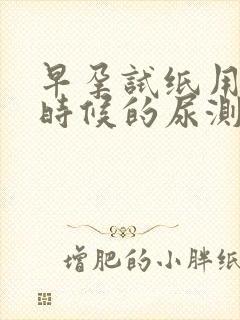 早孕试纸用什么时候的尿测准