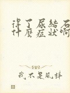 得了尿结石会有什么症状啊