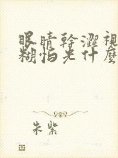 眼睛干涩视力模糊怕光什么原因