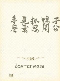 梦见抓鸭子是什么意思周公解梦