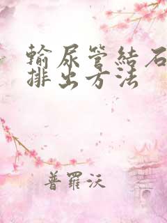 输尿管结石快速排出方法