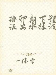 排卵期下体总是流出水样液体是怎么回事