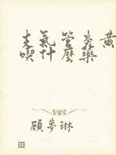 支气管炎黄绿痰吃什么药