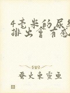 4毫米的尿结石排出会有感觉吗