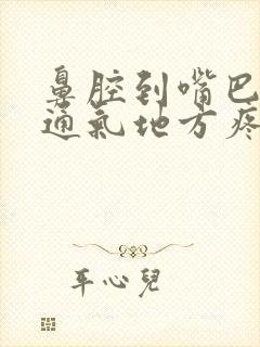 鼻腔到嘴巴上颚通气地方疼痛