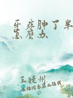 牙疼肿了半边脸怎么办